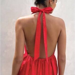 Never Fully Dressed Vibrant Red Backless Dress